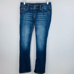 Ariya Slim Boot Flap Back Pocketed Jeans 7/8 Juniors